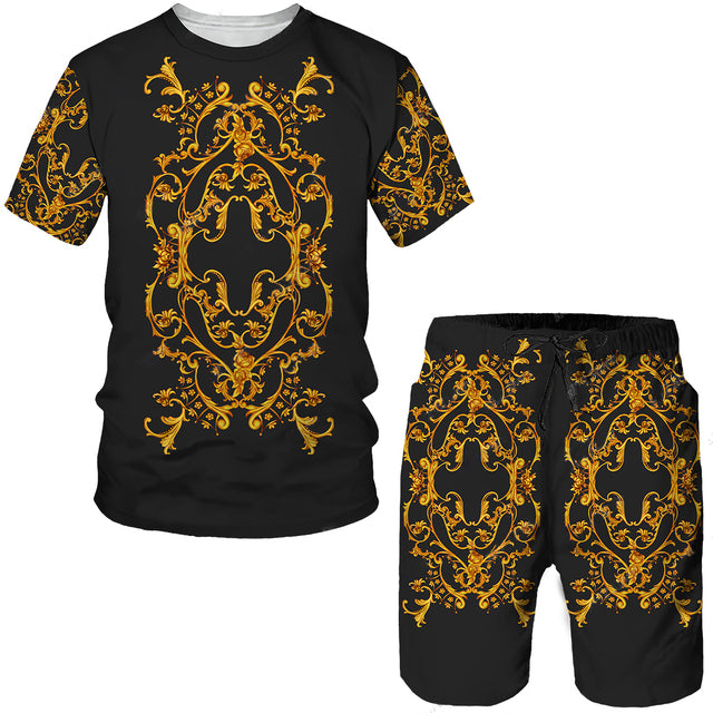 Men's 2-Piece 3D Print Sportswear Set - Summer Outfit
