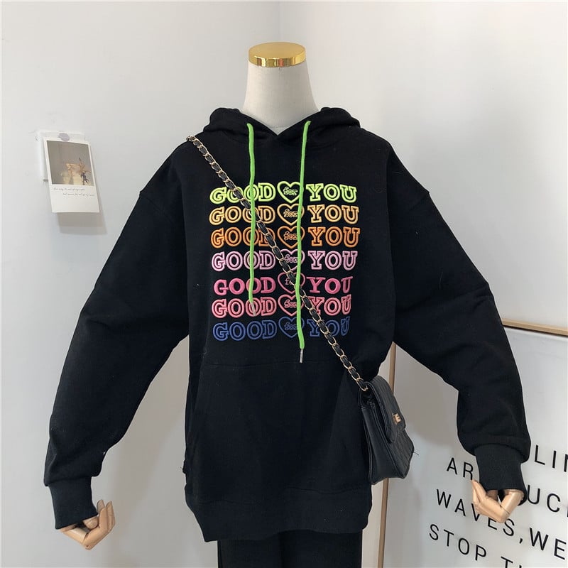 Korean Spring Oversized Hooded Sweater Jacket for Women