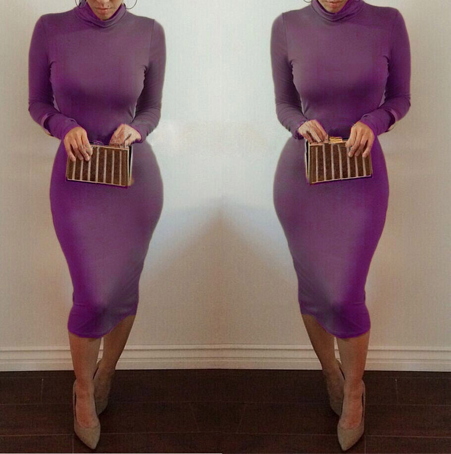 Evarisluxe Long Sleeve Bandage Nightclub Dress