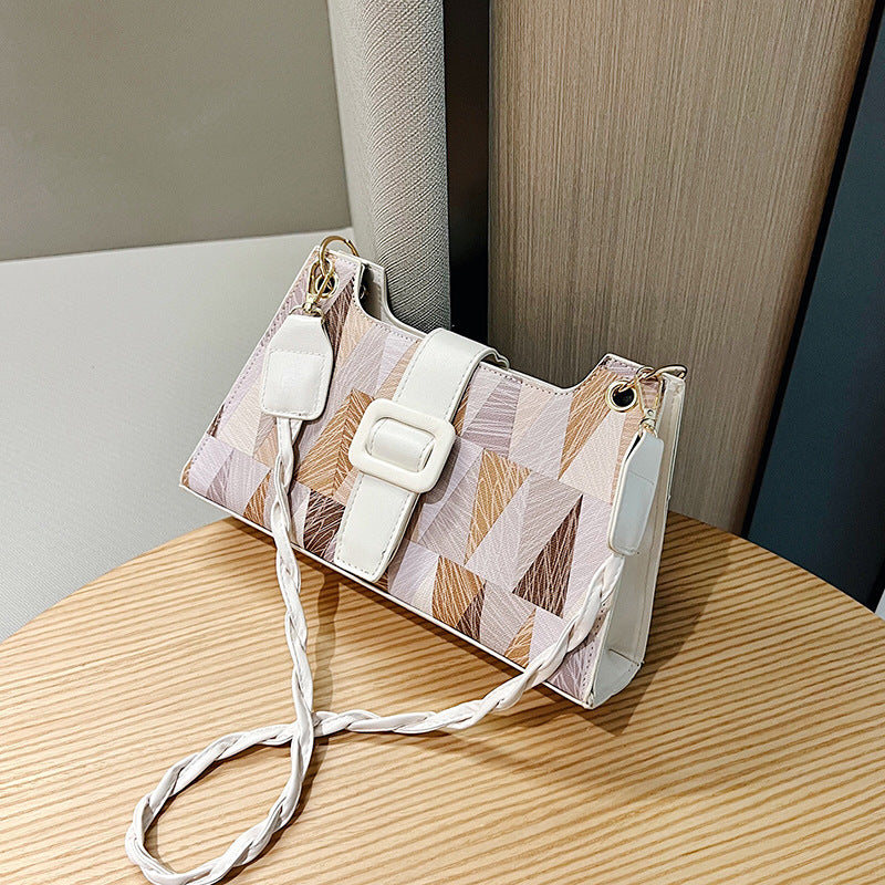 Popular Contrast Color PU Bag for Women - Summer Style