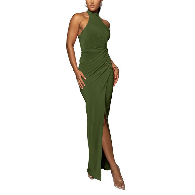 Evarisluxe Pleated Sleeveless Fashion Dress