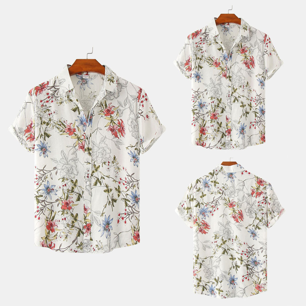 Men's Floral Short Sleeve Shirt - Summer 2023 Collection