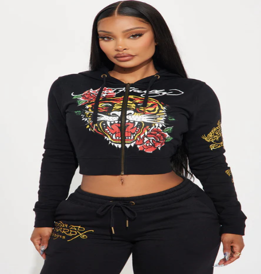 Painted Zipper Two-Piece Set