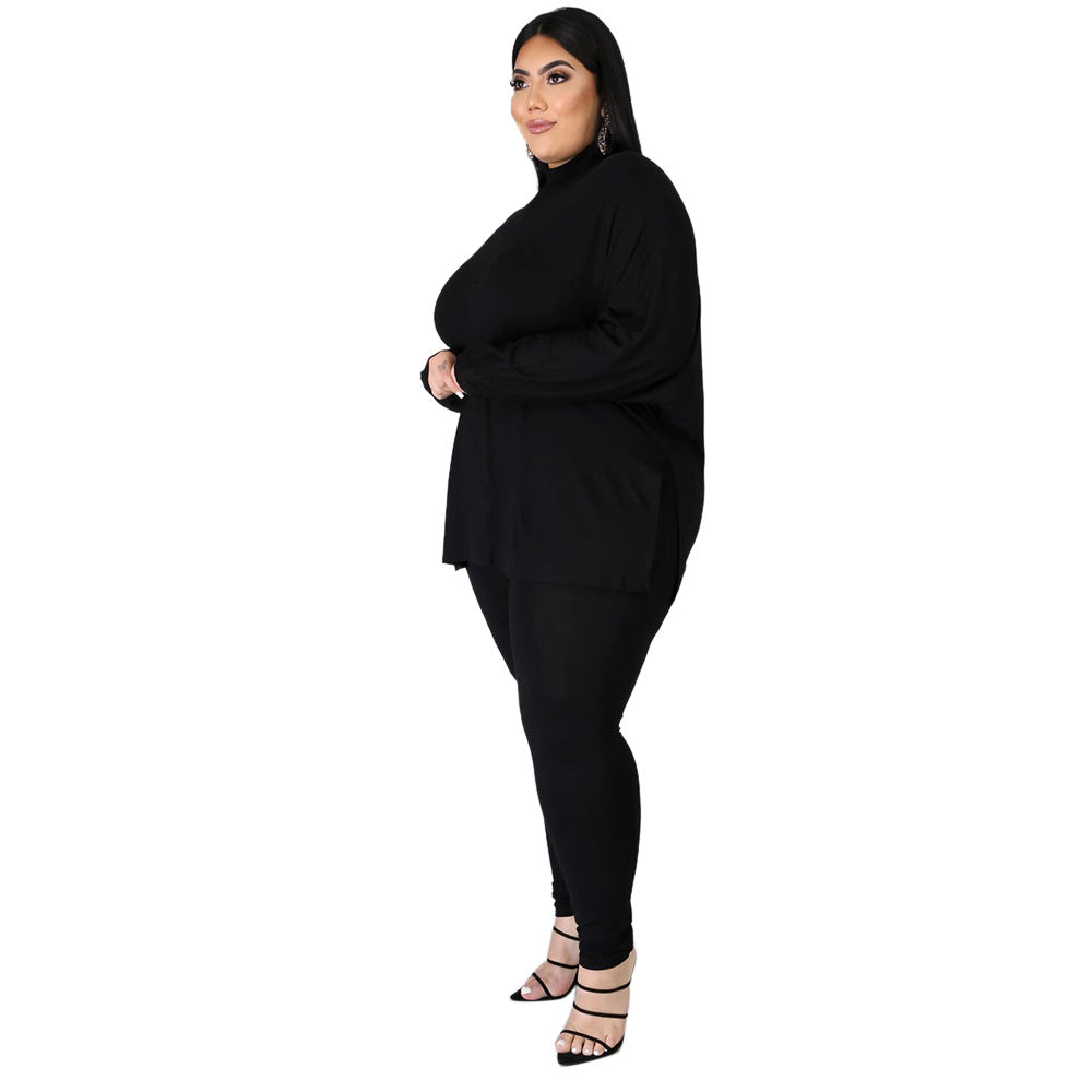 Fall Solid Color Women's Two-Piece Sports Set