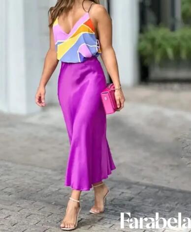 Fournier Set / High-Waisted Midi Bodycon Skirt (One Piece)