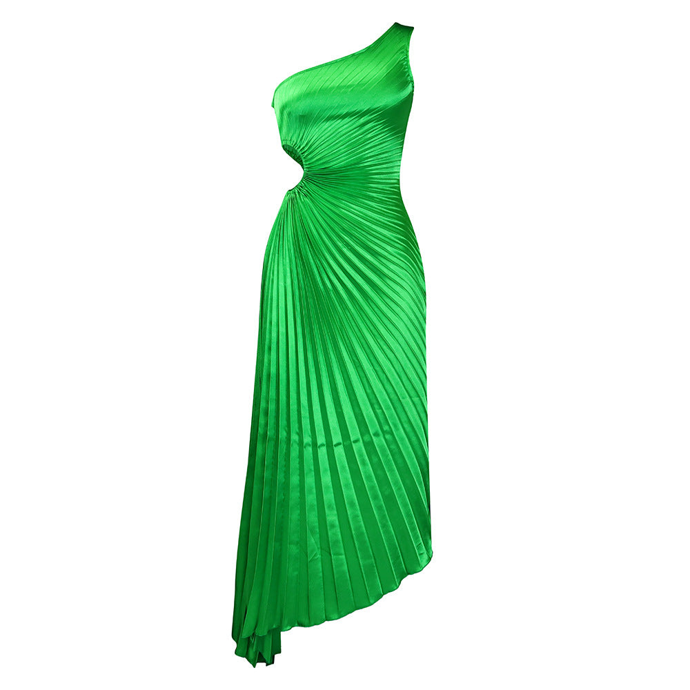 D3231 Summer Slim Fit One-Shoulder Dress for Women