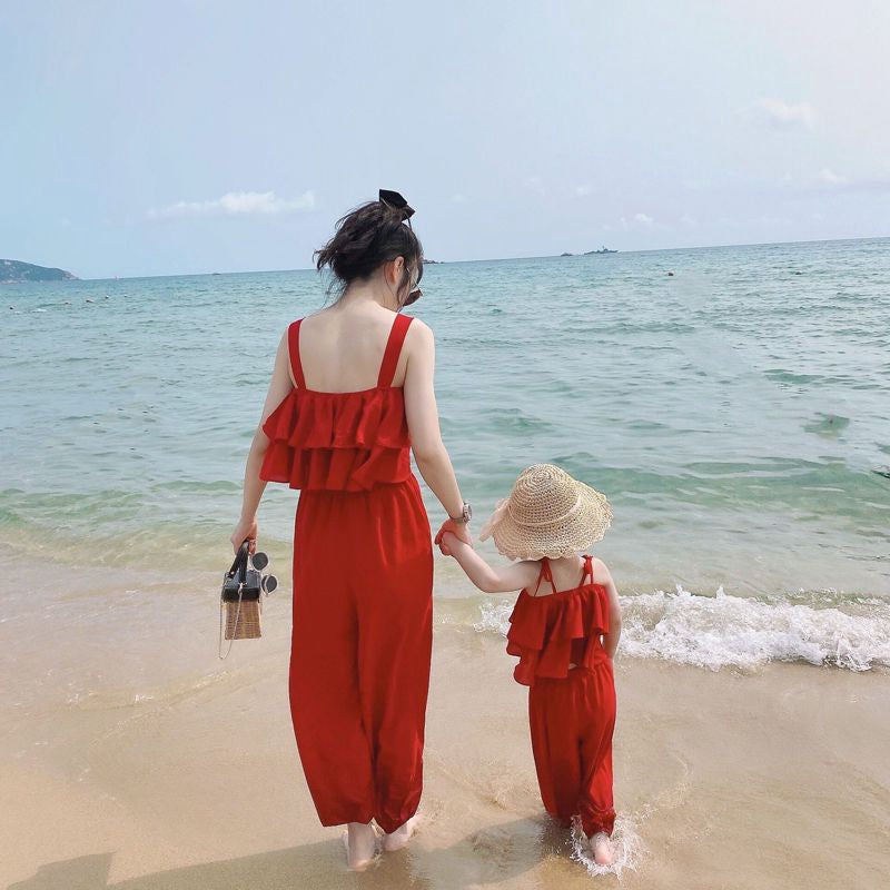 2018 New Style Mother-Daughter Pleated Dresses