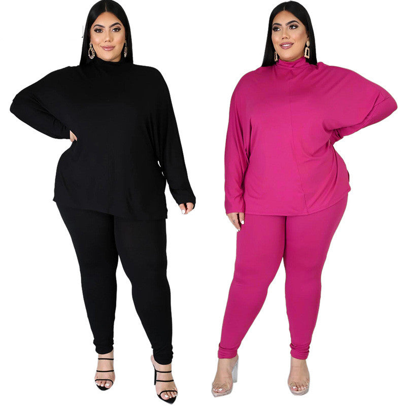 Fall Solid Color Women's Two-Piece Sports Set