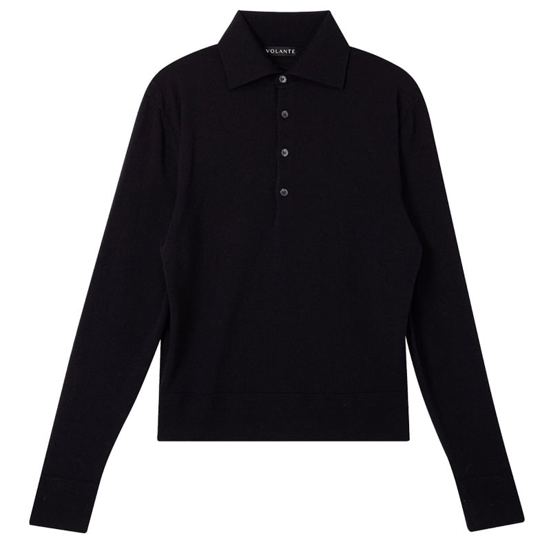 Slim Long-Sleeved Cotton Polo T-Shirt for Men