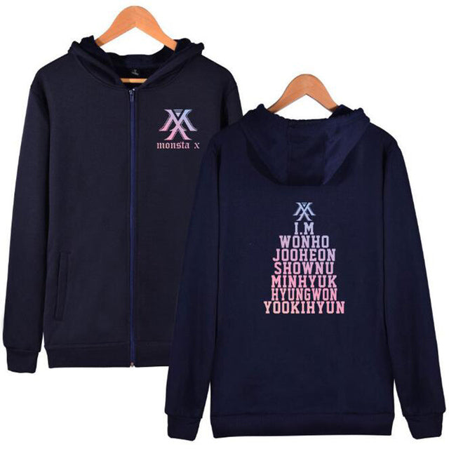 KPOP Monsta X Hoodie Jacket for Women (4XL)