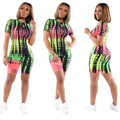 TS1008 Women's Casual Printed Sports Two-Piece Set
