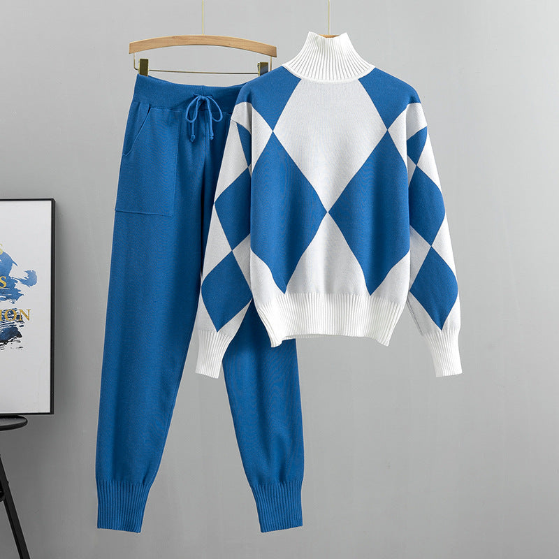 European Fashion Knit Two-Piece Set for Women
