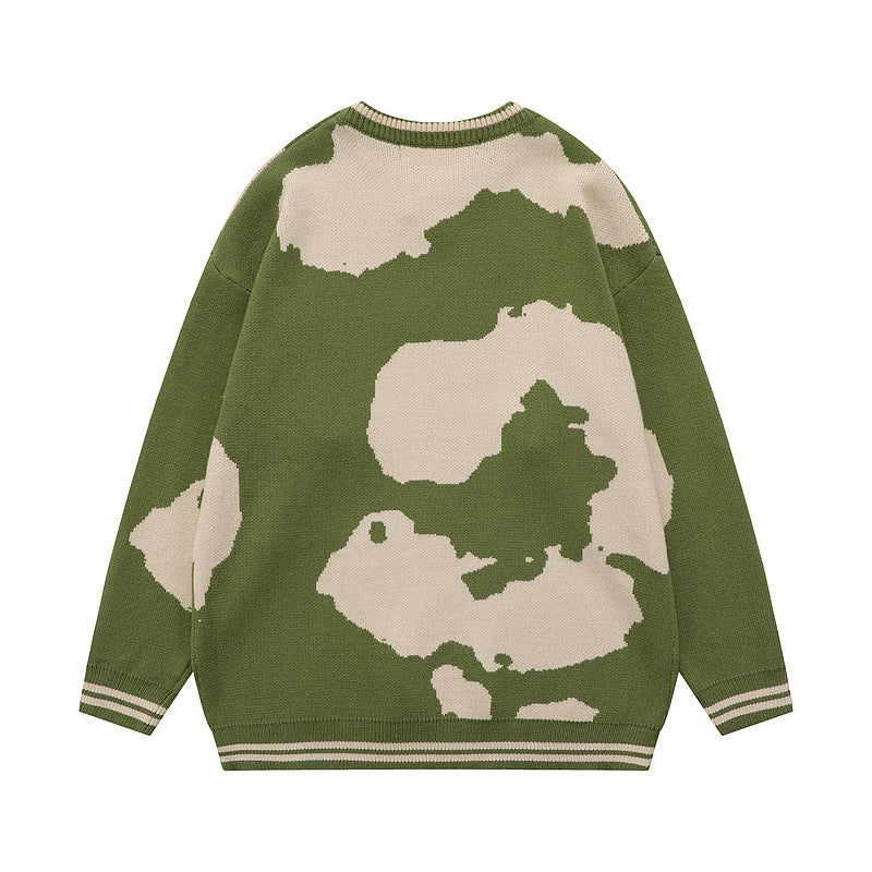 Casual Colorblock Round Neck Pullover Sweater for Men