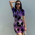 2023 Disney Mickey Mouse Print Summer Dress for Women