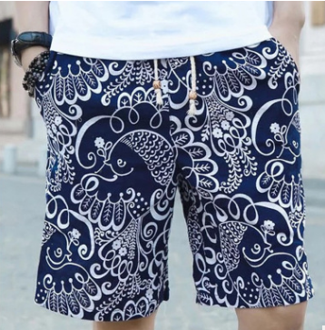 Men's Linen Beach Shorts - Casual Loose Fit
