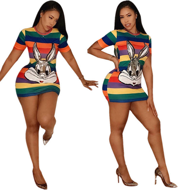 2023 Summer Sexy Women's Cartoon Sequin Dress