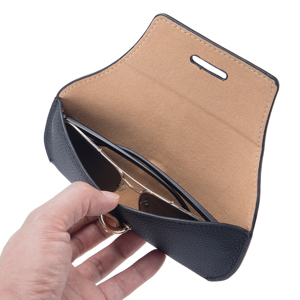 Creative Portable Leather Sunglasses Case for Men & Women