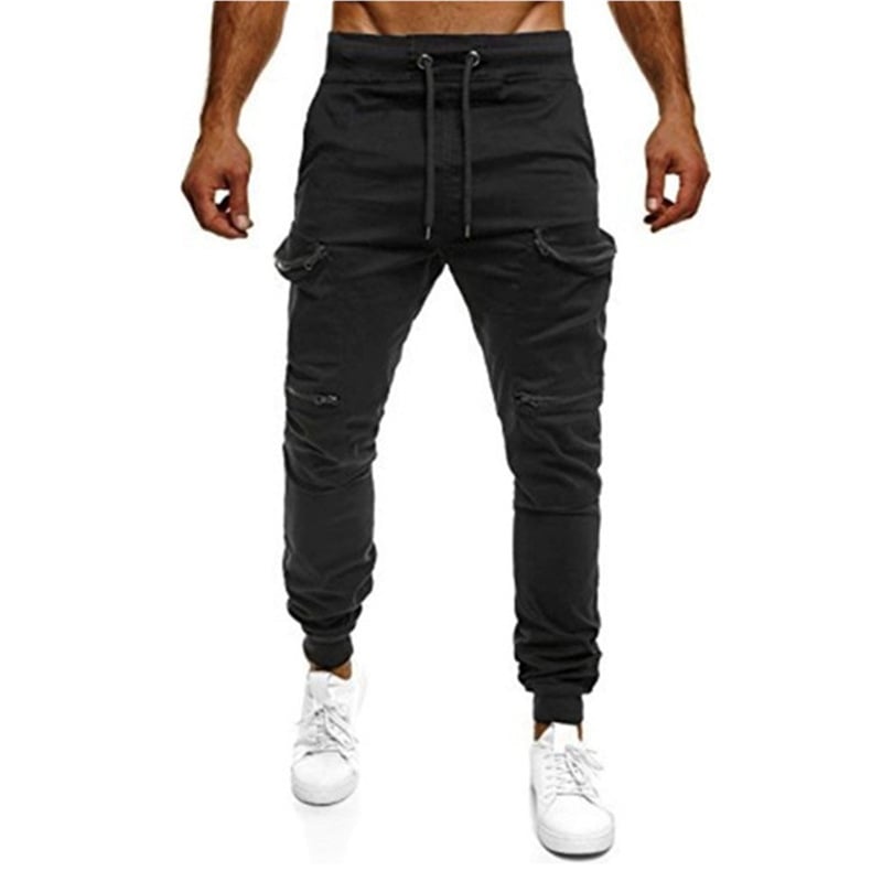 Slim-fit Camouflage Trousers with Pocket Stitching