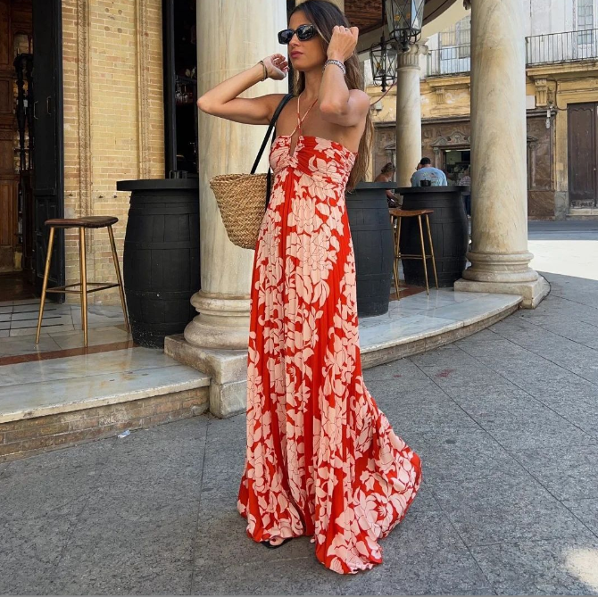 The Rome Casual Midi Dress | Evarisluxe