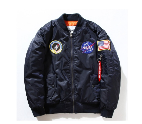 Embroidered Flight Jacket Baseball Coat