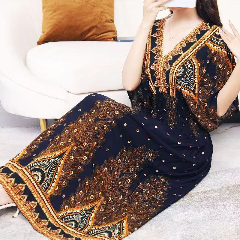 Southeast Asia Travel Floral Cotton Dress for Summer