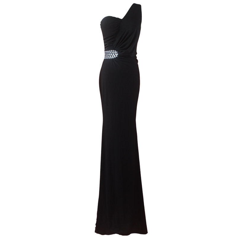 Fashionable Beaded Split Evening Dress for Women