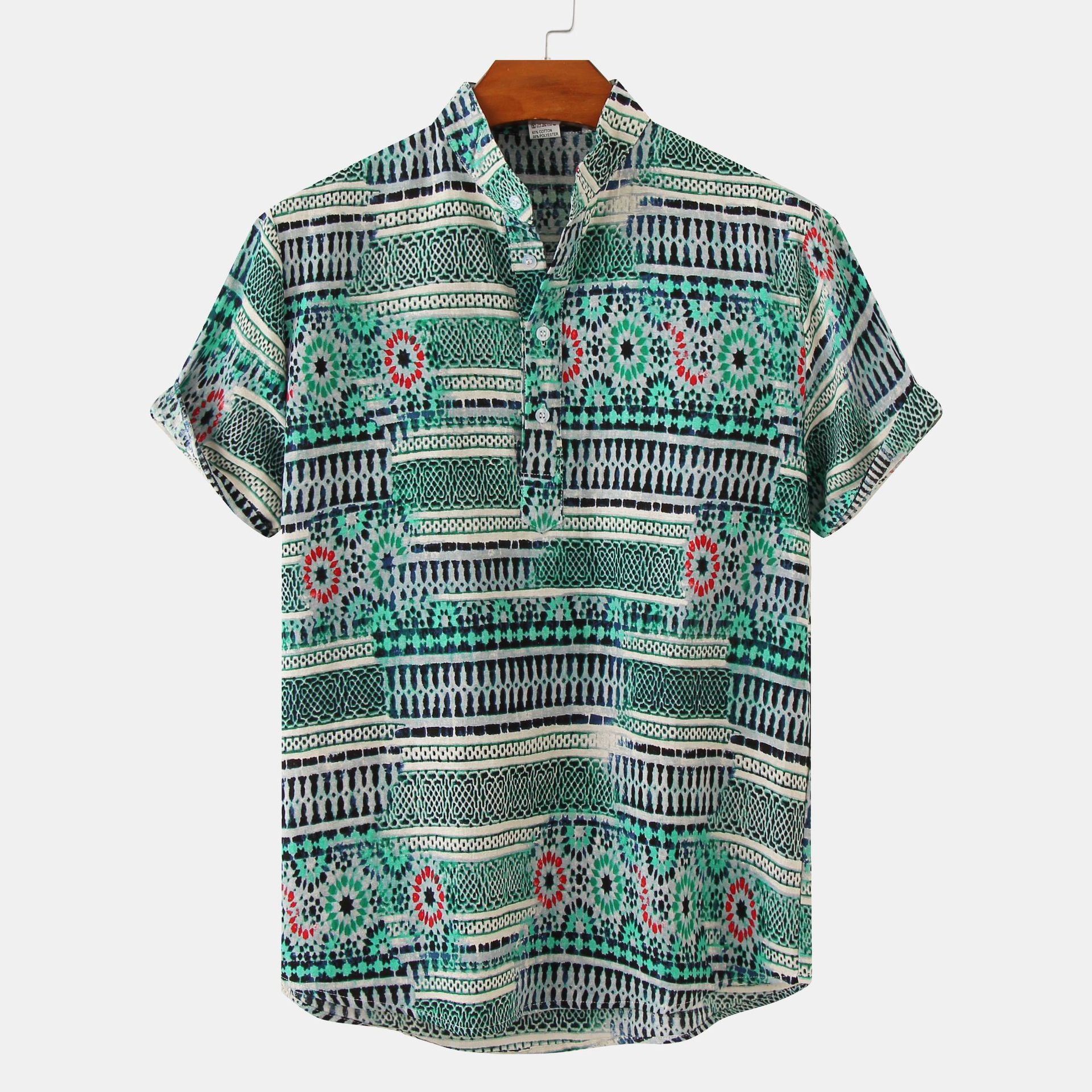 Summer Camouflage Print Short Sleeve Shirt for Men