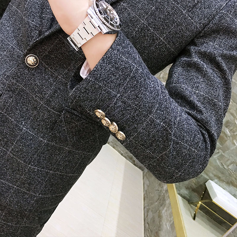 Men's Fall Winter Suit Set - Groom Wedding Outfit