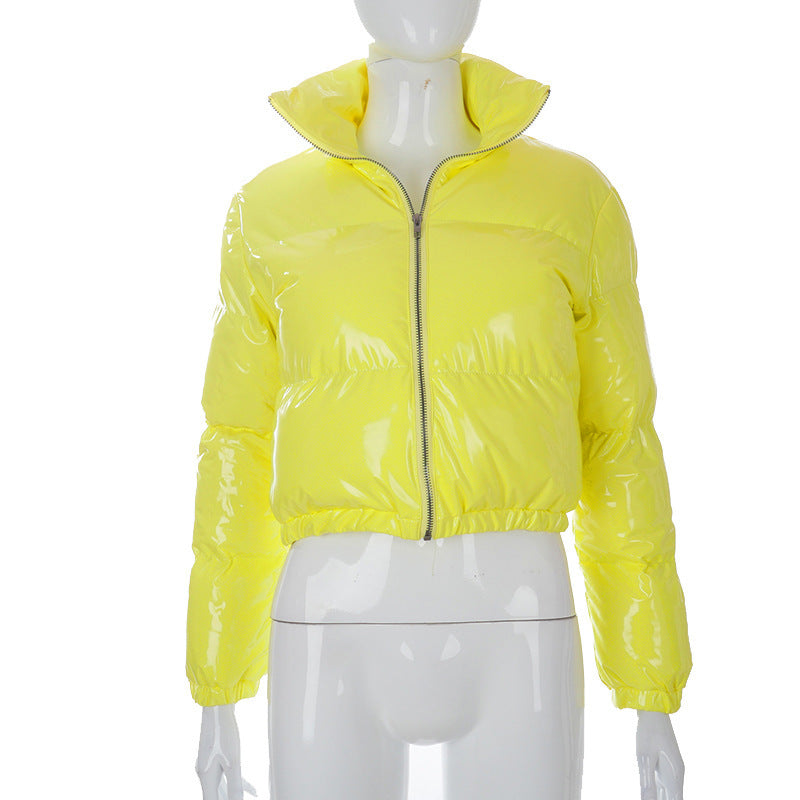 A20666T Women's Fall/Winter PU Leather Cardigan Jacket