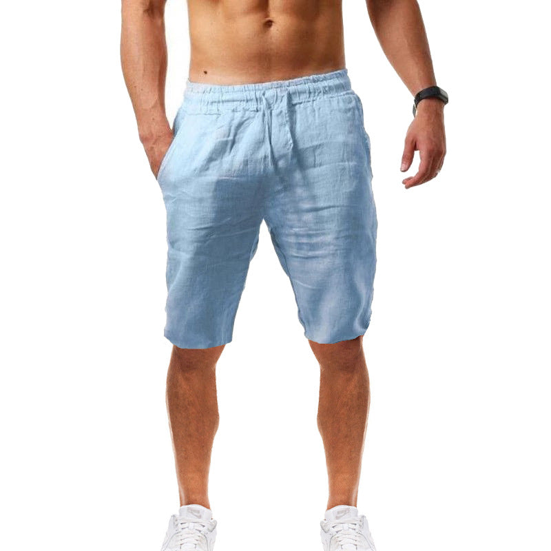 Men's Comfortable Breathable Cotton Linen Casual Shorts