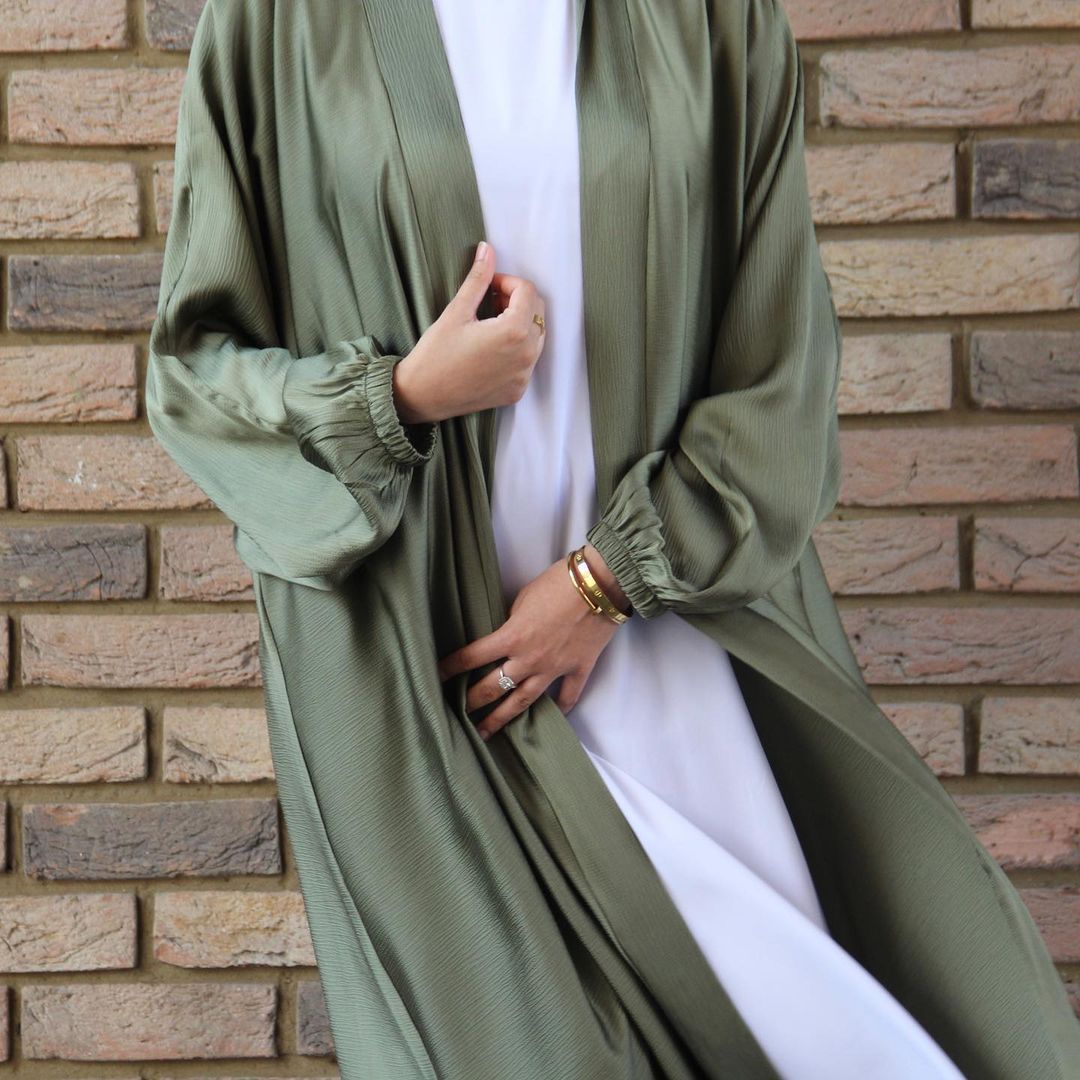 The Satin Bulle Dubai Cardigan Dress | Evarisluxe