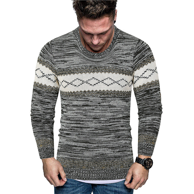 Casual Round Neck Knitted Pullover Sweater