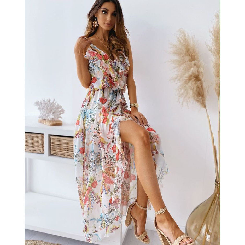 2022 Spring Summer Chiffon Spaghetti Strap Dress