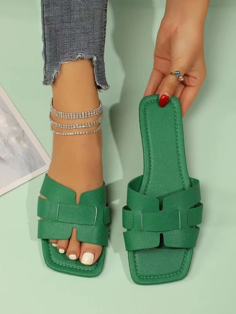 Summer Casual Woven Flat Beach Sandals for Women 36-43