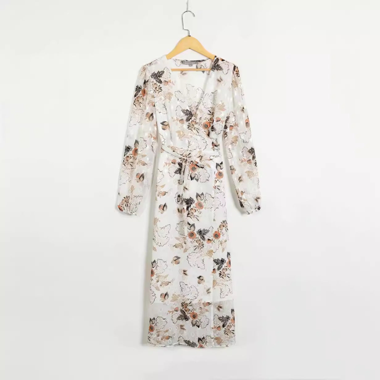 2024 Spring/Summer V-Neck Puff Sleeve Dress