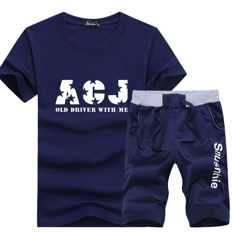 Men's Casual Sports Set - Short Sleeve T-Shirt & Shorts