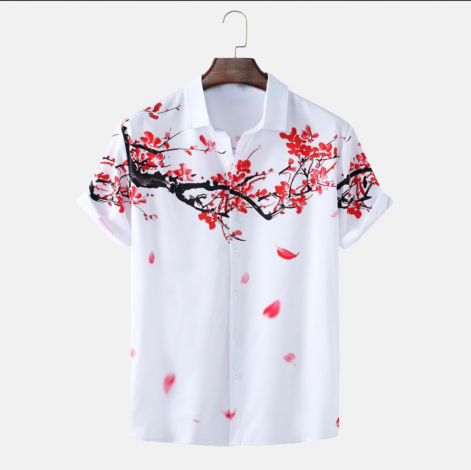 Hawaiian Men's Summer Shirt with 3D Sunflower Print