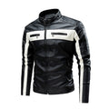 Men's Fashion Patchwork Leather Jacket for Riding