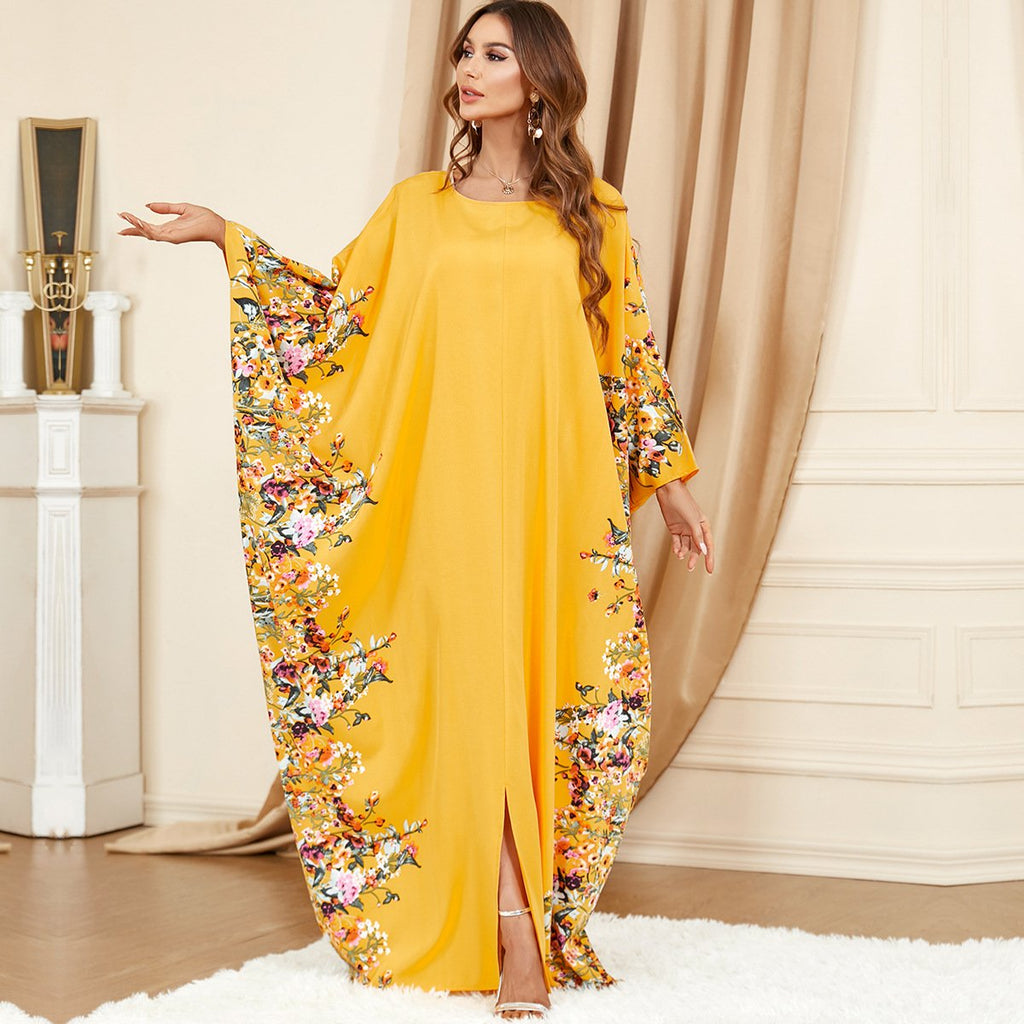 The Grande Aile Jaune Plus Size Bat Sleeve Dress | Evarisluxe