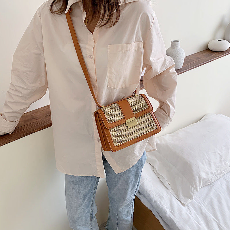 Korean Style Woven Shoulder Bag for Women 2020 Spring/Summer