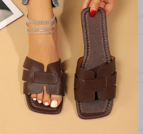 Summer Casual Woven Flat Beach Sandals for Women 36-43