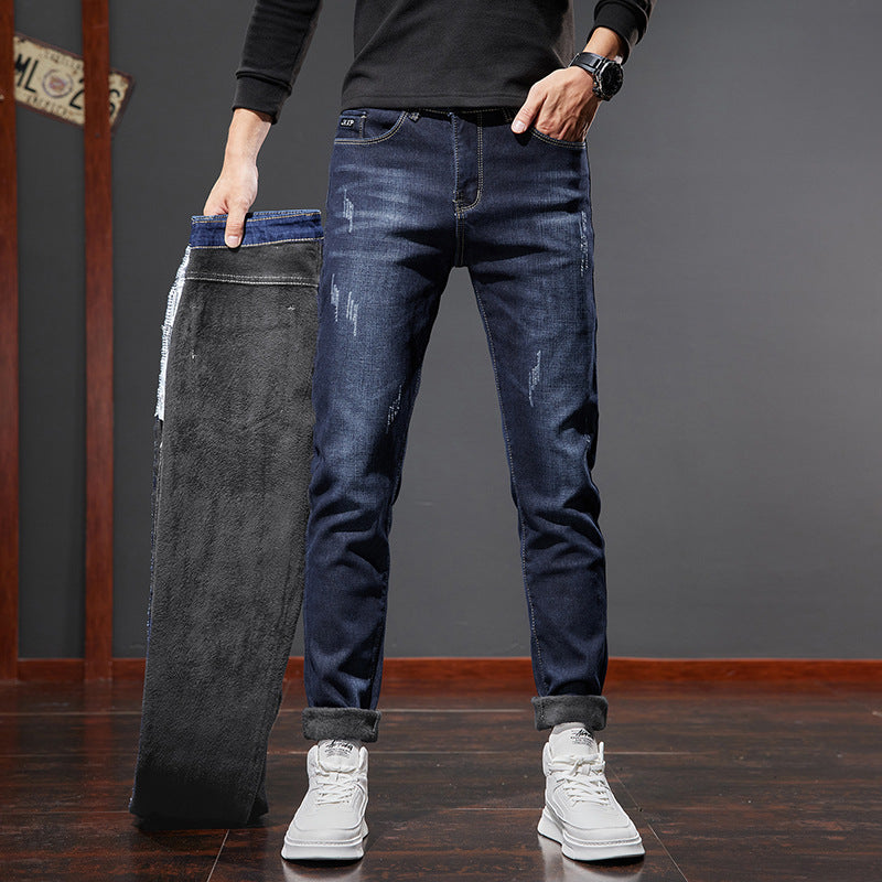 Men's Stretchy Soft Jeans - Slim Fit Casual Trousers