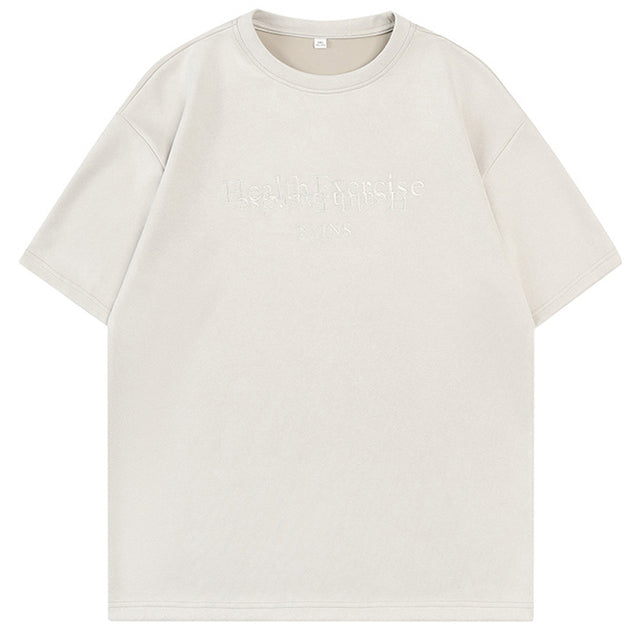 Vintage Y2K Oversized Suede T-Shirt for Men and Women