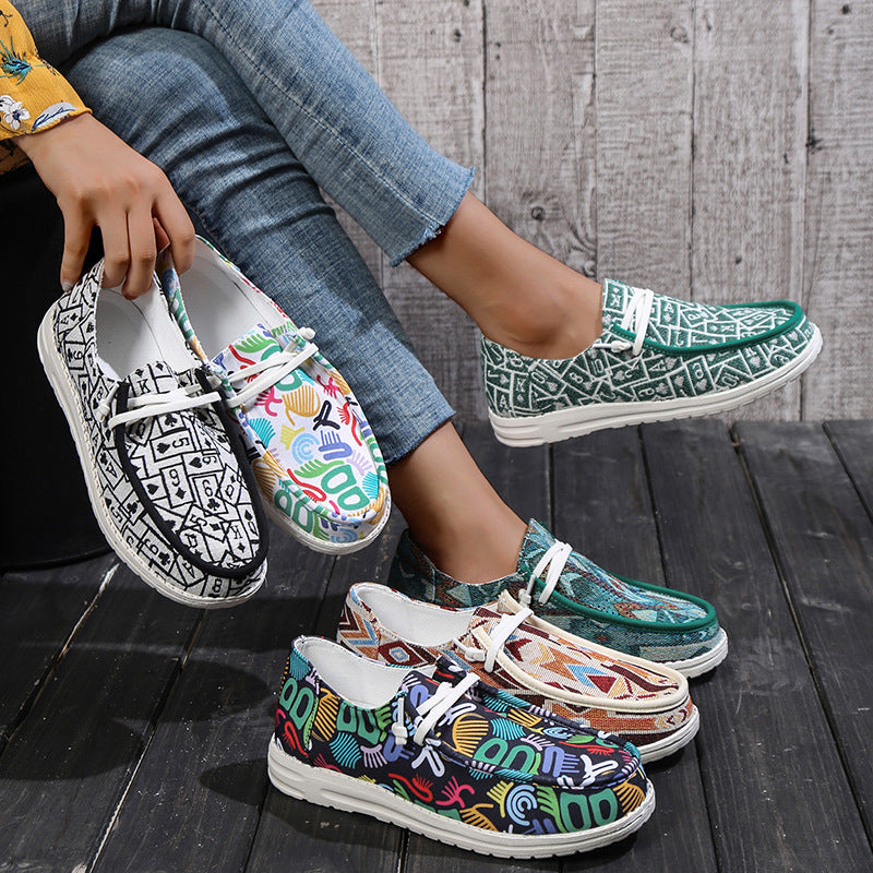 Orange Canvas Slip-On Loafers for Women (Casual Sneakers)