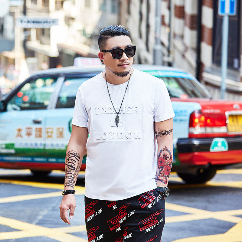 Plus Size Loose Fit Short Sleeve T-Shirt for Men
