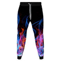 Flame 3D Printed Belted Pants for Men and Women