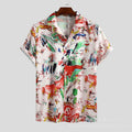Men's Short Sleeve Printed Hawaiian Shirt for Summer