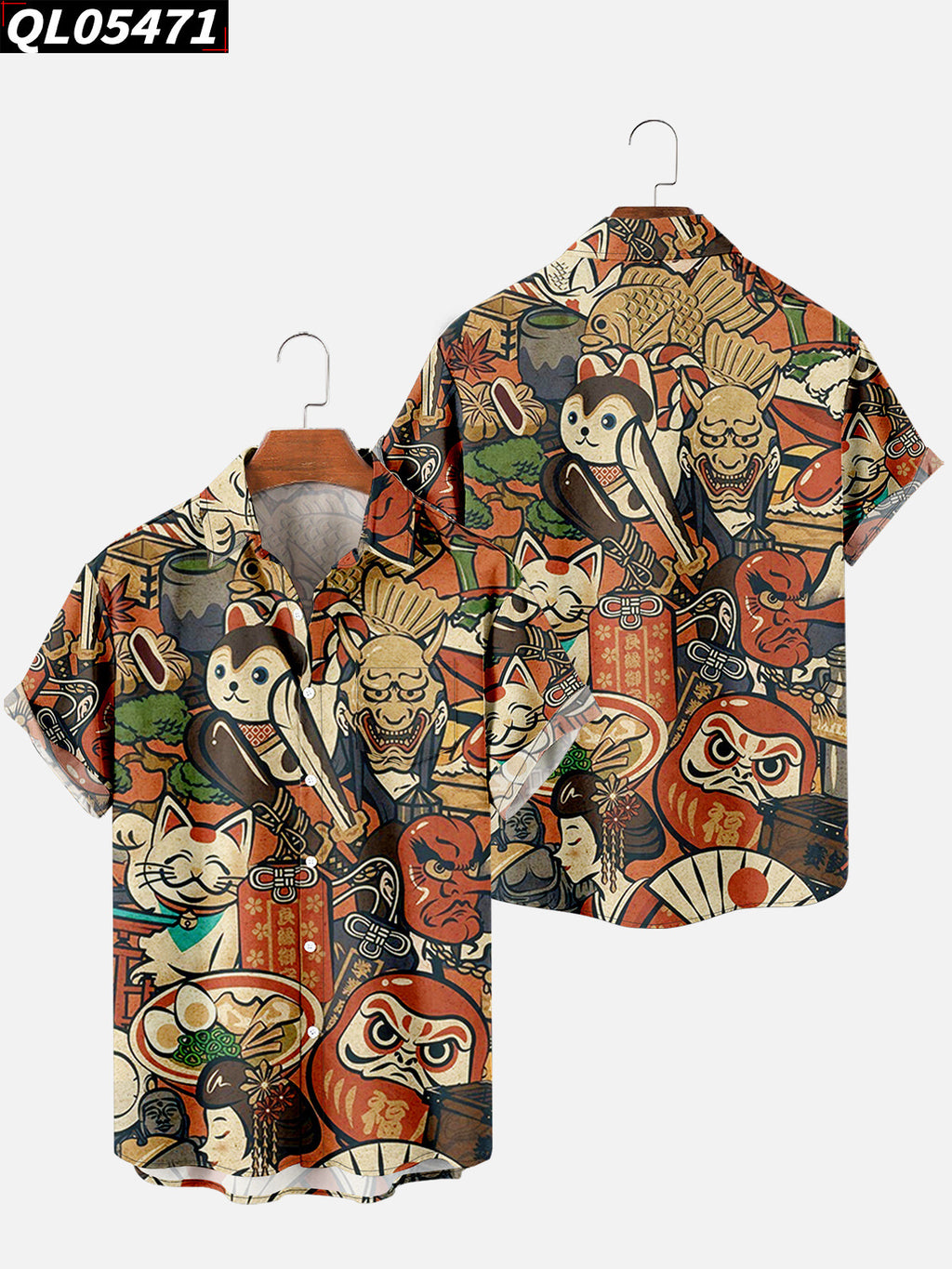 2023 Retro Style Men's Hawaiian Shirt for Summer