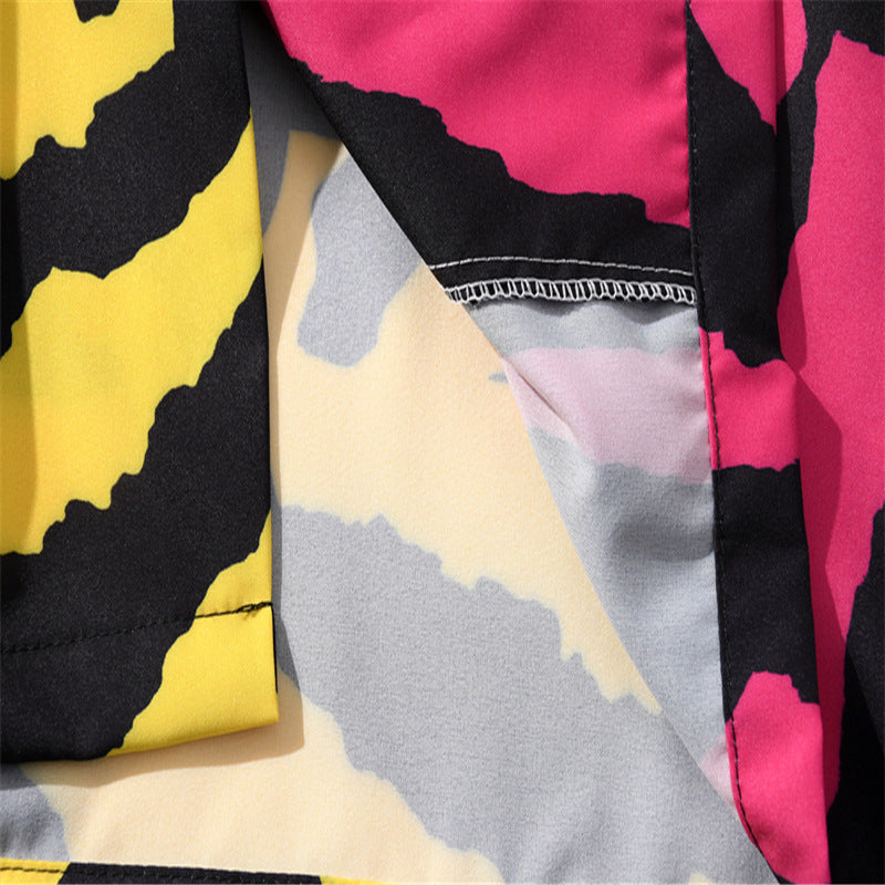 2020 Summer Colorful Leopard Print Couple Shirts