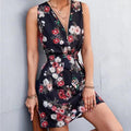 V-Neck Zip Dress for Women - Spring and Summer